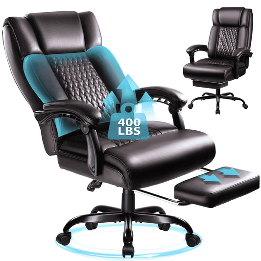 Office Chair with Footrest,90-165°Reclining Ergonomic High Back Computer Desk Chair Lumbar Support for Home Office