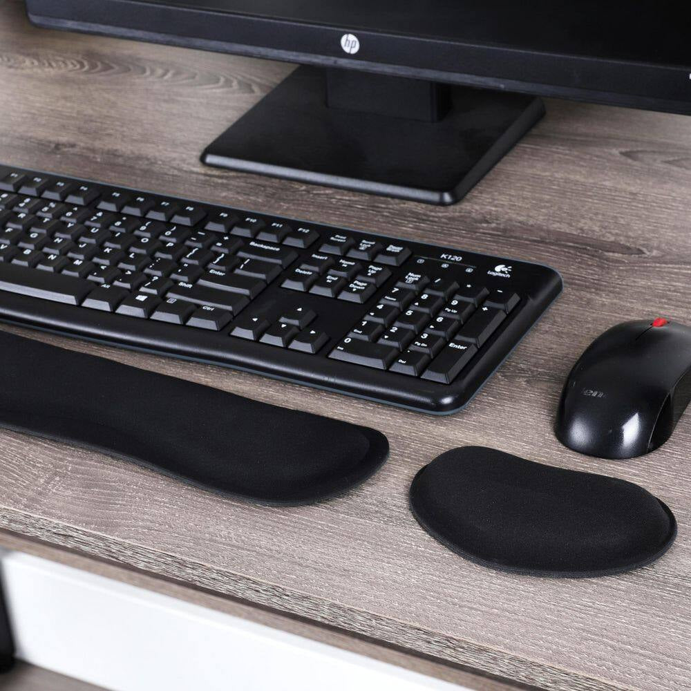 3 In. Black Memory Foam Ergonomic Keyboard and Mouse Wrist Rest Sets