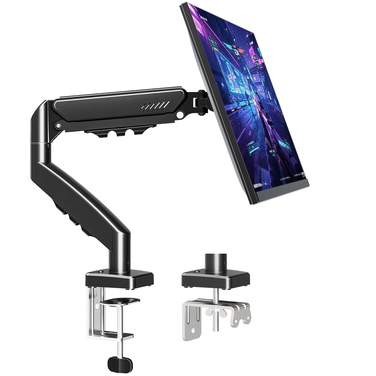 Single Monitor Desk Mount for 13"-32" Screens, Computer Monitors Stand, Height Adjustable Monitor Mount, with Gas Spring Monitor Arm Fit 4.4-19.8 Lbs