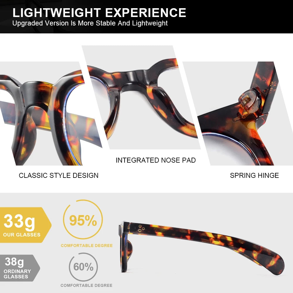 anti Blue Light Glasses for Men Women Retro round Glasses Reading Daily Life Decorative Blue Light Glasses