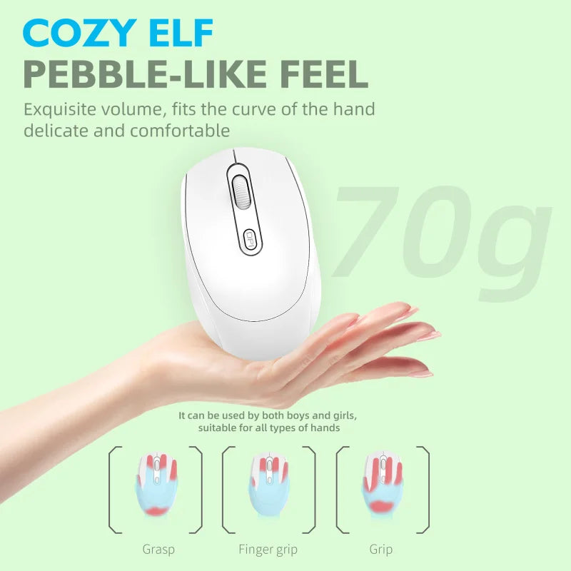 Wireless Bluetooth Mouse 2.4G Ergonomic Optical Mouse Gaming Mouse for Laptop PC USB RGB 1600DPI Rechargeable Mouse for Computer