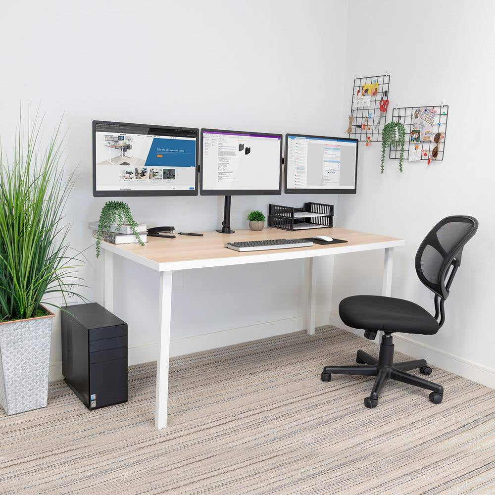 13 In. to 27 In. Screens Fully Adjustable Triple Computer Monitor Mount