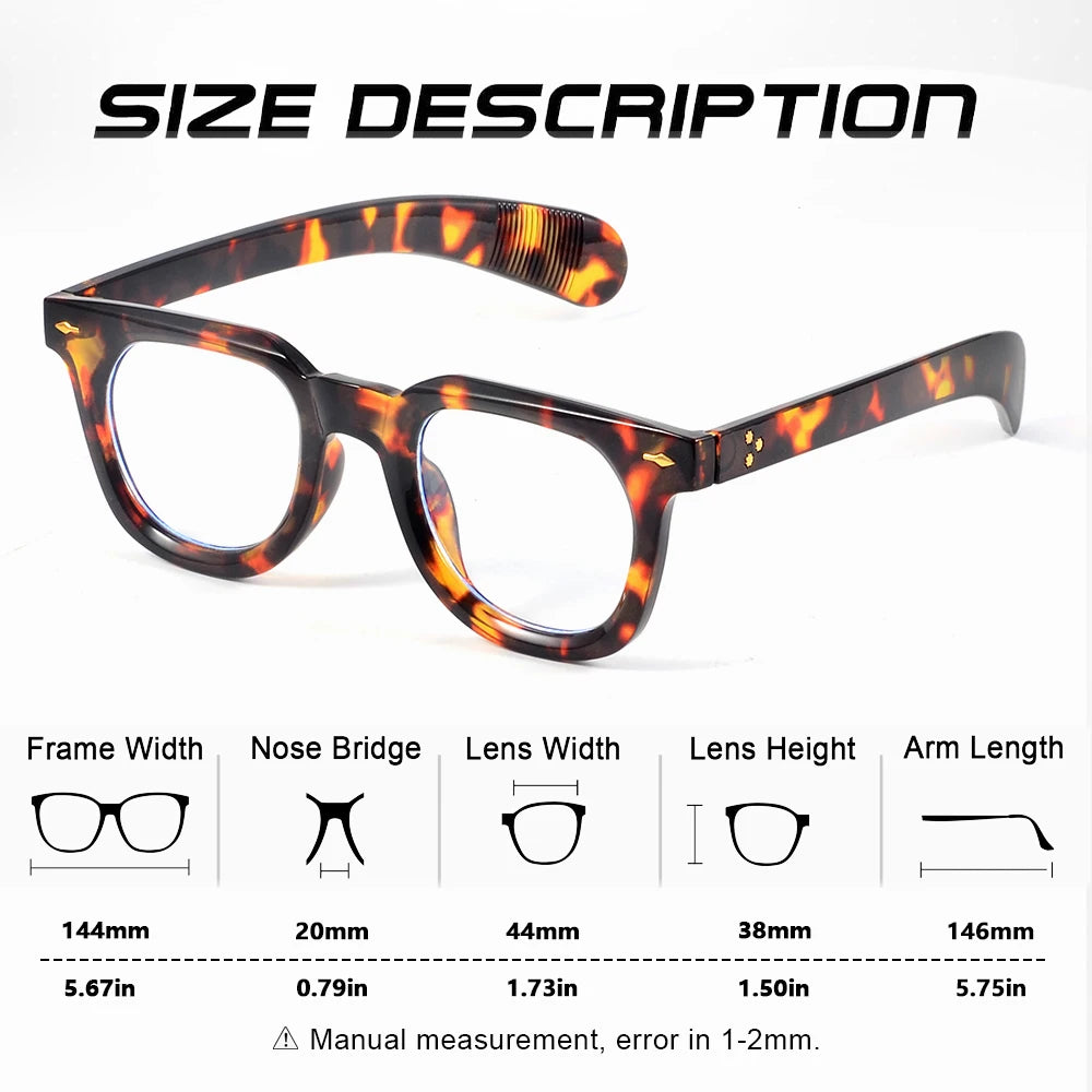 anti Blue Light Glasses for Men Women Retro round Glasses Reading Daily Life Decorative Blue Light Glasses