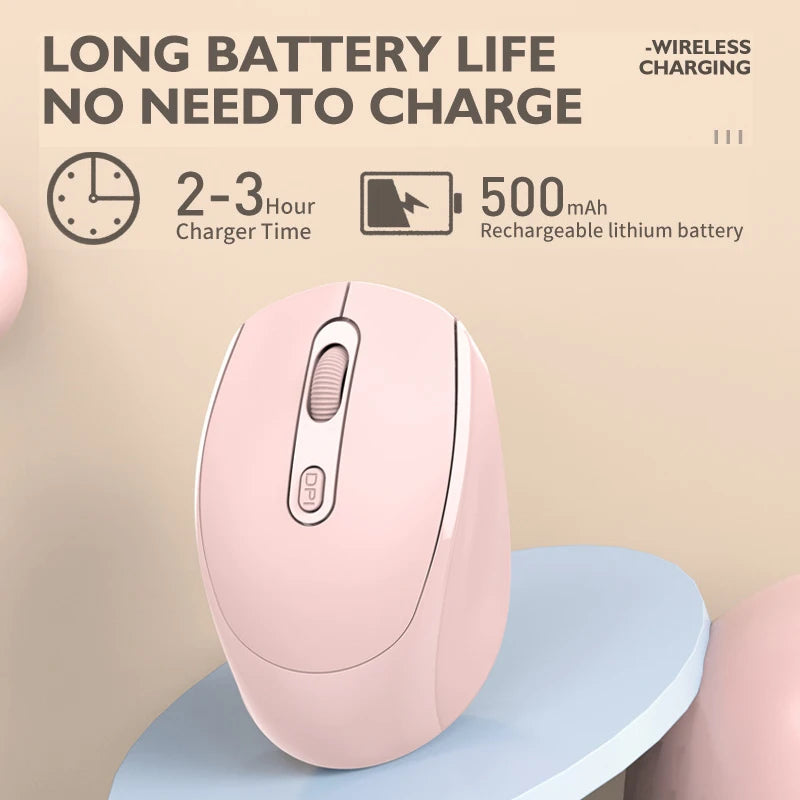 Wireless Bluetooth Mouse 2.4G Ergonomic Optical Mouse Gaming Mouse for Laptop PC USB RGB 1600DPI Rechargeable Mouse for Computer