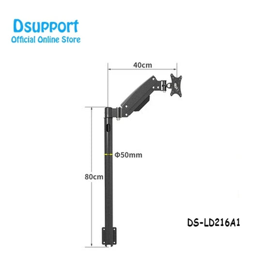 Heavy Duty 13"-27" LCD Monitor Floor Stand / Sofa Side Fixed TV Mount Computer Monitor Holder Arm LD216