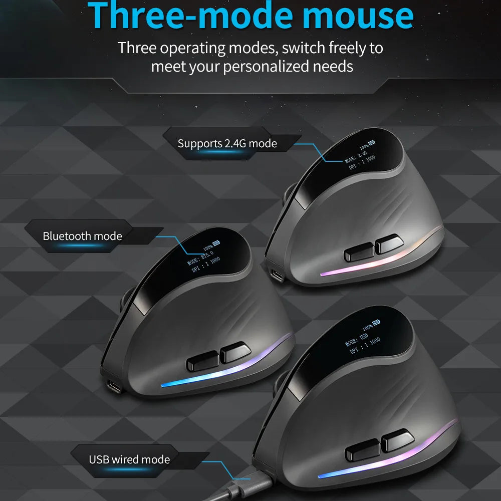 2.4G Ergonomic Mouse Vertical Wireless Mouse Rechargeable Gaming Mice for PC Laptop Macos Office F35C/F35B/F35 버티컬 마